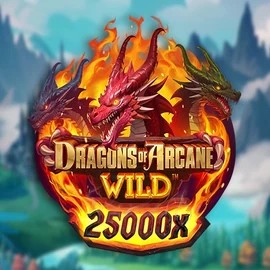 Dragons of Arcane Wild logo by Foxium LuckyHills Casino